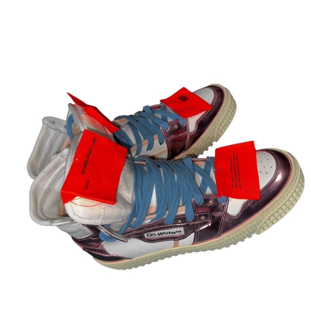 Off-White 3.0 Off Court Mixed Media High-Top Sneakers size 38